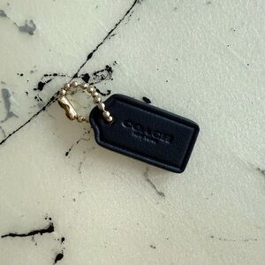 NEW | COACH TAG | Black Smooth Leather